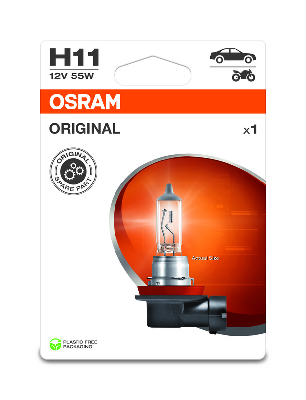 Halogenlampa H11 Original 12V 55W 1-p