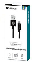 Kabel USB-Lightning iPhone 5-XS mfl svart 2 m