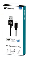 Kabel USB-A till USB-C 1m svart