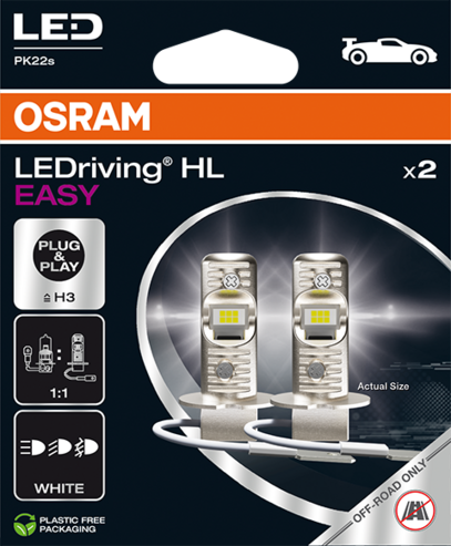 Ledlampa H3 LEDriving HL EASY 2-pack