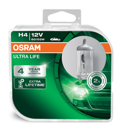 Halogenlampa H4 UltraLife 12V 55W 2-p