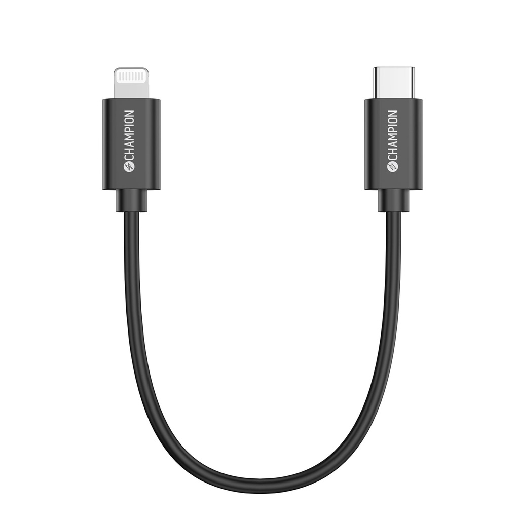Kabel USB-C till Lightning 30 cm svart