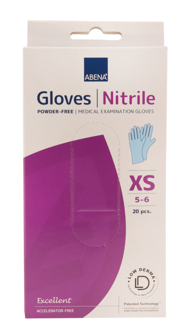 Nitrilhandske Excellent 20st Blå XS