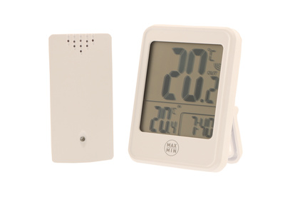 Trådlös termometer inne/ute med klocka