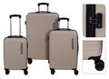 Resväskor 3 delar Beige