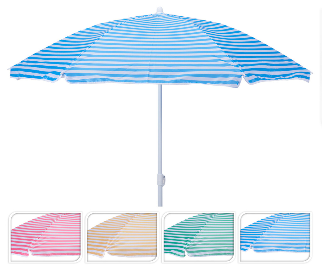 Strandparasoll randiga färger 150 cm