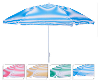 Strandparasoll randiga färger 150 cm
