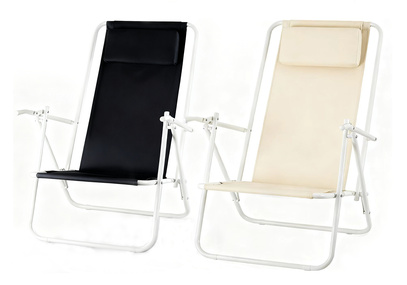 Strandstol med nackkudde sorterade färger