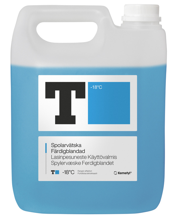 Spolarvätska färdigbl T-Blå 4 lit -18°C