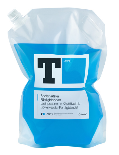 Spolarvätska färdigbl T-Blå 3 lit Pouch -18°C
