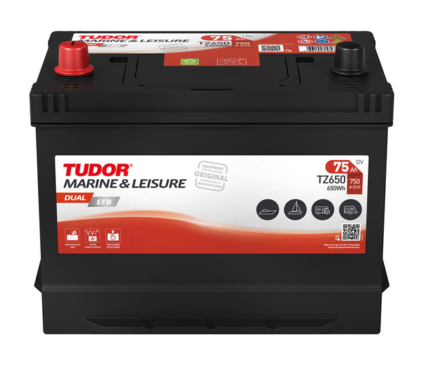 Startbatteri Marin & Fritid TZ650 12V 75Ah