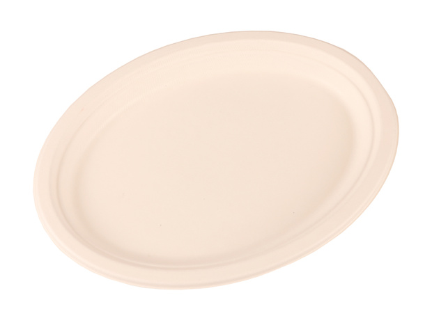 Tallrik Bagasse naturfiber 26 x 19 cm 500 st