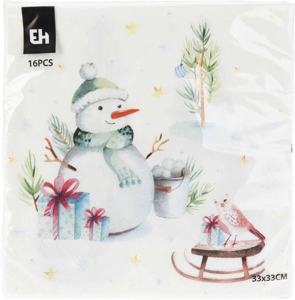 Servett 33 x 33 cm julmotiv 16-pack