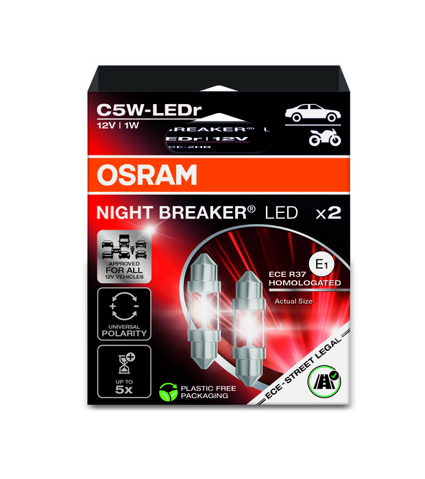 Ledlampa C5W 12V ECE Night Breaker