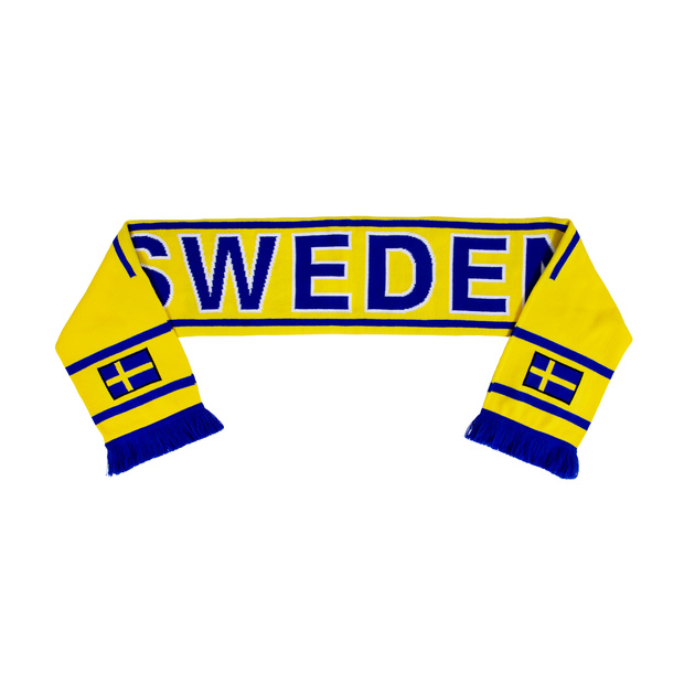 Halsduk supporter Sweden gul 155 cm