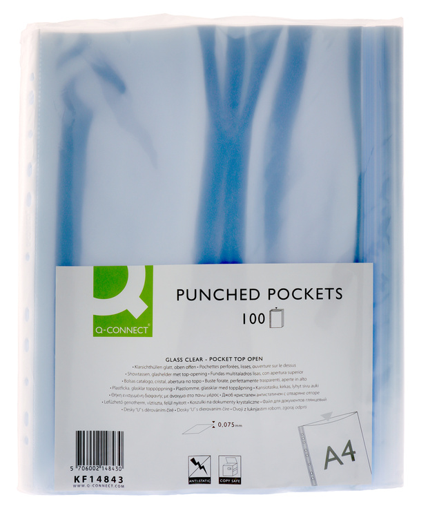 Plastficka A4 Transparent 100 st