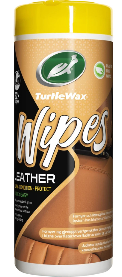 Skinnrengöring Leather Wipes 32-p