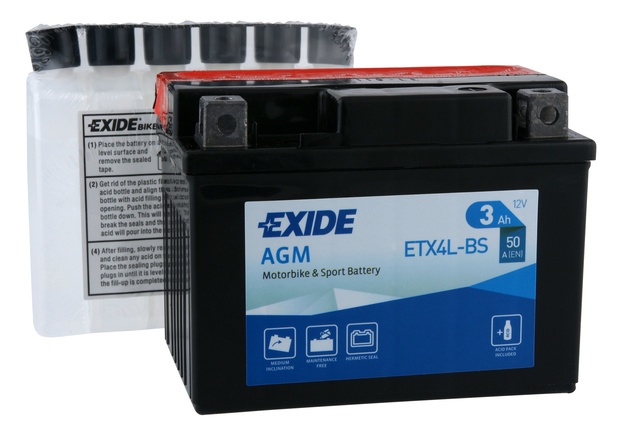 Startbatteri ETX4L-BS 12V 3Ah