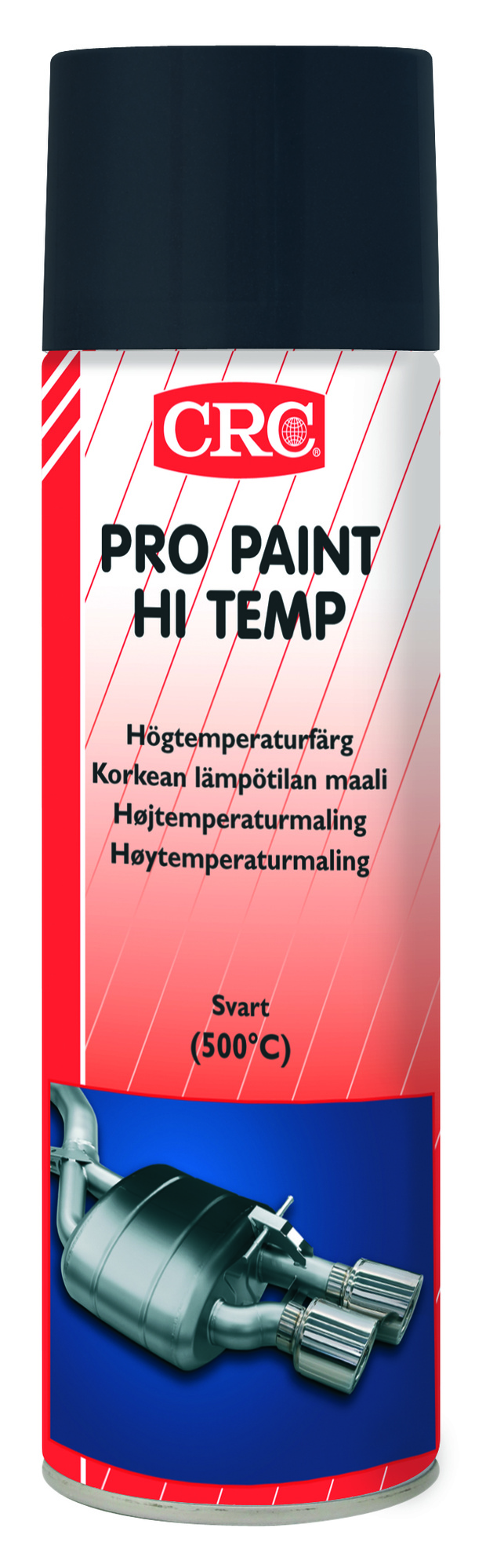 Sprayfärg Pro Paint High Temp Svart 500 ml