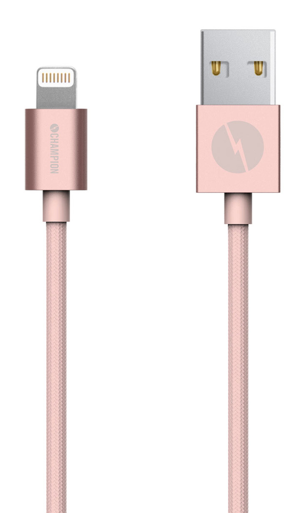 Kabel USB-Lightning iPhone 5-XS mfl rosa 1 m