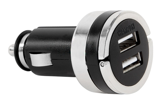 Laddare Dual USB 12/24V 4,2A svart