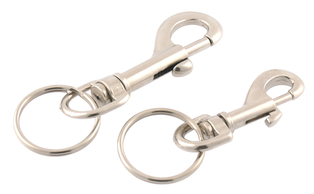 Karbinhake med nyckelring 60, 79 mm 2-p