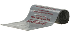 Sanitetspåse grå plast 1000 st