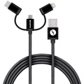 Kabel USB 3-in-1 1,5m svart