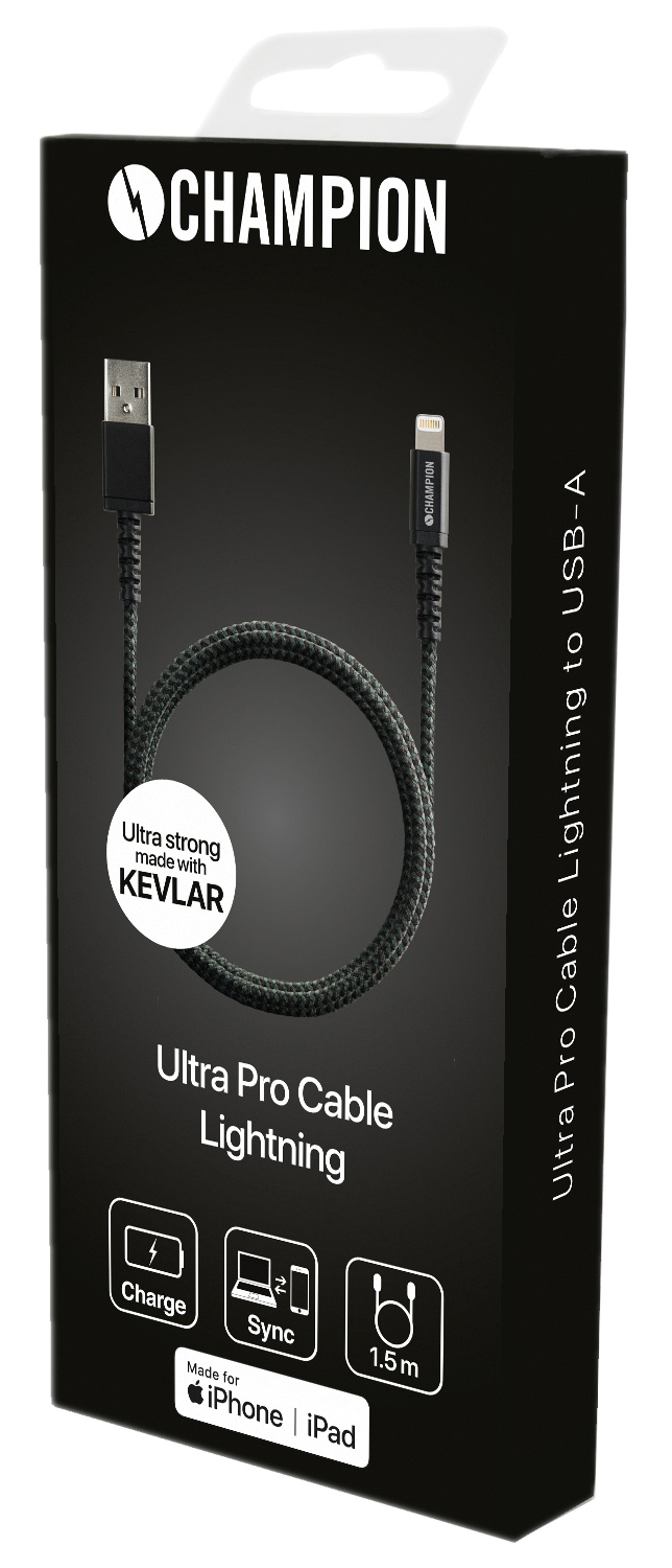 Kabel Lightning Ultra Pro svart 1,5 m