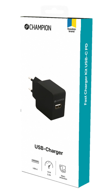 Laddare USB-Vägg, 12 W  2,4A