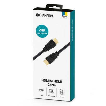 HDMI-kabel, Ha-Ha svart 1 m
