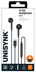 Headphones in ear svart USB-C