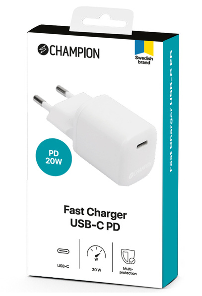 Väggladdare Fast Charge USB-C vit