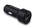 Billaddare 43W 2-port QC/PD svart