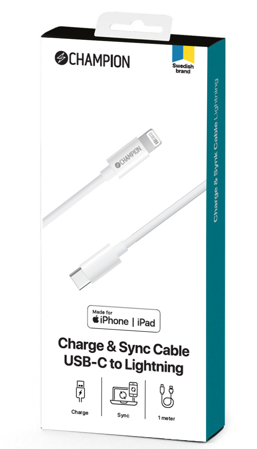 Kabel USB-C till Lightning 1m vit